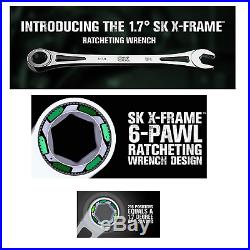 SK Tools 80019 12 Piece Metric X-Frame Ratcheting Wrench Set