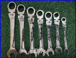 SK Tools New 7pc Metric Locking Flex Ratcheting Gear Wrench Set $186 Retail