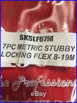 SK Tools New 7pc Metric Locking Flex Ratcheting Gear Wrench Set $186 Retail