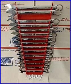 SK Tools USA 15pc Metric Combination Wrench Set 7mm-19mm 21mm 22mm 12 Pt