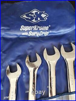 SK Tools USA 23 pc SuperKrome 12pt metric mm Combination Wrench Set MADE IN USA