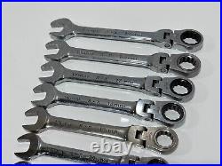 SK Tools USA 89900 11pc METRIC Locking Flex Head Ratcheting Wrench Set, 12 Point