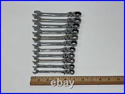 SK Tools USA 89900 11pc METRIC Locking Flex Head Ratcheting Wrench Set, 12 Point