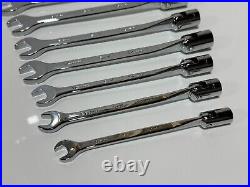 SK Tools USA NOS 8pc Metric 10mm-19mm Flex Head Combination Wrench Set, 12 Point