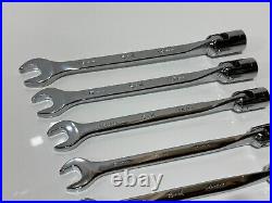 SK Tools USA NOS 8pc Metric 10mm-19mm Flex Head Combination Wrench Set, 12 Point