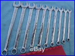 SNAP ON FLANK DRIVE PLUS 12 PT COMBO WRENCH SET #SOEXM710 10mm-19mm 10PC withRACK