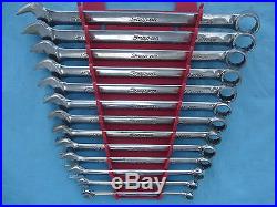 SNAP ON METRIC 12 POINT COMBINATION WRENCH SET #OEXM713B 8mm-22mm 13 PC withRACK