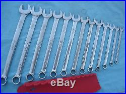 SNAP ON METRIC 12 POINT COMBINATION WRENCH SET #OEXM713B 8mm-22mm 13 PC withRACK
