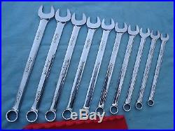 SNAP ON METRIC 12 PT COMBO WRENCH SET #OEXM710B 10mm-19mm 10 PC withRACK X'LNT