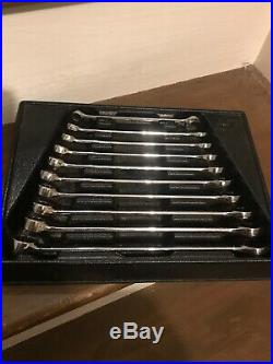 SNAP ON METRIC 12 PT COMBO WRENCH SET #OEXM710B 10mm-19mm 10 PC with Tray