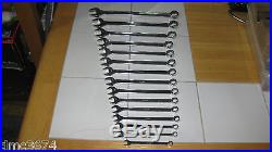 SNAP ON METRIC COMBINATION WRENCH SET 15 PIECES 8MM 24MM OLD UNDERLINED LOGO