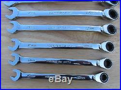 Snap On Metric Ratcheting Wrench Set, Soexrm710 10mm 19mm Soexrm10 Soexrm19