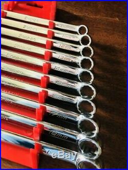 SNAP-ON OEXM 10 PIECE METRIC COMBINATION WRENCH SET! 10mm-19mm Bluepoint Holder
