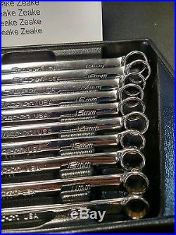 SNAP-ON TOOLS 10-PIECE METRIC 12-POINT WRENCH SET 10-19MM Ships Free
