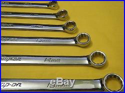 SNAP-ON TOOLS 10 PIECE METRIC EXTRA LONG WRENCH SET OEXLM710B 10-19MM