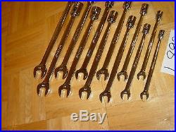 Snap-on Tools 12 Piece Metric Flex-head Open End Wrench Set 8mm To 19mm