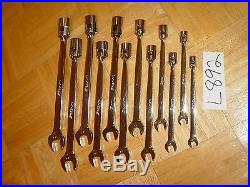 Snap-on Tools 12 Piece Metric Flex-head Open End Wrench Set 8mm To 19mm