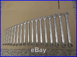 SNAP ON TOOLS 17 PIECE COMBINATION METRIC WRENCH SET 8mm-24mm