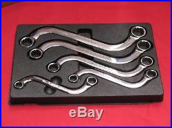 SNAP-ON TOOLS 5 PIECE 12-POINT S-SHAPED METRIC BOX SPANNER WRENCH SET 10-19mm