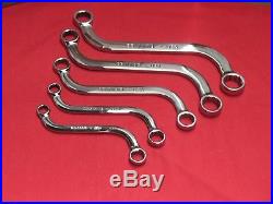SNAP-ON TOOLS 5 PIECE 12-POINT S-SHAPED METRIC BOX SPANNER WRENCH SET 10-19mm