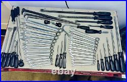 SNAP-ON TOOLS HUGE VINTAGE LOT Master Combo Wrench Set 1960 Black Handle Drivers