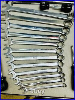 SNAP-ON TOOLS HUGE VINTAGE LOT Master Combo Wrench Set 1960 Black Handle Drivers