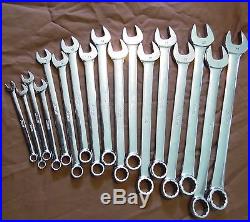 Snap On Tools Metric Combination Wrench Set 17 Pc 6-22 MM Oexm Open & Box End