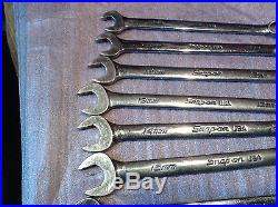 SNAP-ON TOOLS SOEXM710 Metric Combo Wrench Set Flank Drive Plus 10 Piece Set