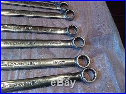 SNAP-ON TOOLS SOEXM710 Metric Combo Wrench Set Flank Drive Plus 10 Piece Set