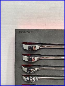 SNAP ON TOOLS USA FMWR01BR 13Pc Metric Combination Wrench Set RED Foam 7-19mm