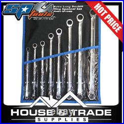 SP Tools Wrench/Spanner Set 8 Piece SAE Extra Long Double Ring Geardrive SP10468