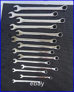 S-K Tools Metric Combination Wrench Set + Rack 6mm-19mm 14 Wrenches