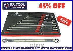 Sale Britool Hallmark XL Ratchet Ring Spanner Set Sizes 8 To 19mm In Foam