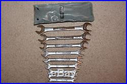 Sears Craftsman 9 Piece Combo Open End Wrench Set Metric Made In USA New 94293