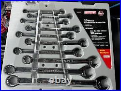 Sears Craftsman Polished Chrome Metric 12pt Combination Wrench 8 pC NOS VINTAGE