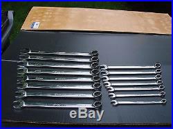 Set of 15 Snap-On Metric Wrenches OEXM10-OEXM24 Light use, Great Condition