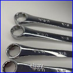 Sk Fully Polished Metric Combination Wrench Set USA 12 Point 10 Piece
