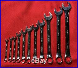 Sk Hand Tools 11 Pc Metric Combination Wrench Set 12 Pt Made In USA