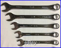 Sk Metric Combination Wrench Set 15 Pieces