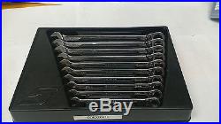 Snap On 10Pc. 12 Point Racheting Metric Combination Wrench Set #SOEXRM710-Used