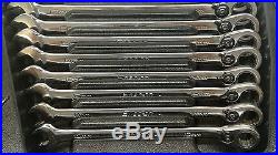 Snap On 10Pc. 12 Point Racheting Metric Combination Wrench Set #SOEXRM710-Used