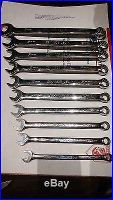 Snap On 10-19MM 12point Combination Wrench Set with Tray
