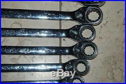 Snap On 10 Pc Flank Drive Plus Reversible Ratcheting Metric Wrench Set SOXRRM710