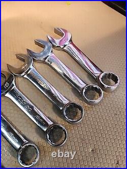 Snap-On 10 Pc. Metric Midget Stubby Combination Wrench Set 10-19mm USA CLEAN