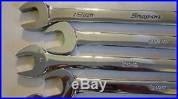 Snap On 10 Piece Metric 12 Point Combination Wrench Set, 10 to 19 mm, Very Good