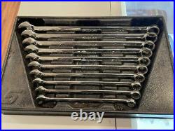 Snap-On 10 Piece Metric Flank Drive Combination Wrench Set 10mm-19mm SPB-TS280
