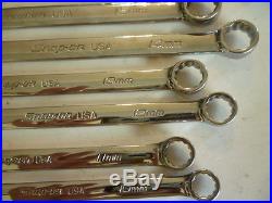 Snap On 10 Piece Metric Flank Drive Plus Wrench Set, 10 to 19 mm, Excellent Cond