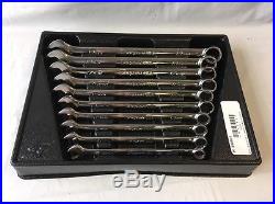 Snap On 10 Piece Metric Flank Drive Plus Wrench Set, Sizes 10 to 19 mm Excellent