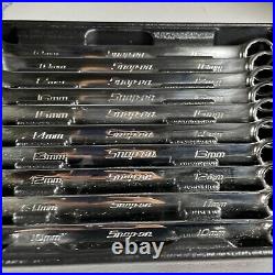 Snap On 10pc 12-Point Metric Combination Wrench Set 10-19mm OEXM710B New
