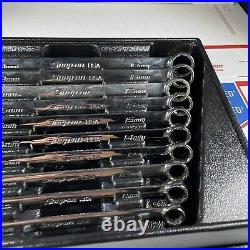 Snap On 10pc 12-Point Metric Flank Drive Combination Wrench Set 10-19mm SOEXM710